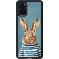 Coque Samsung Galaxy S20+ - Silicone rigide noir Easter 2026 Rabbit navy