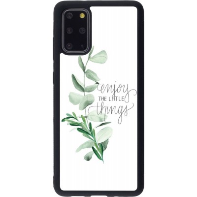 Coque Samsung Galaxy S20+ - Silicone rigide noir Enjoy the little things