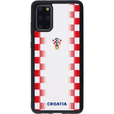Samsung Galaxy S20+ Case Hülle - Silikon schwarz Kroatien 2026 personalisierbares Fussballtrikot