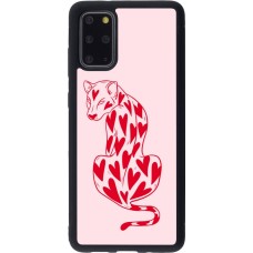 Coque Samsung Galaxy S20+ - Silicone rigide noir Leopard with hearts 2026