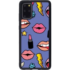 Coque Samsung Galaxy S20+ - Silicone rigide noir Lips and lipgloss