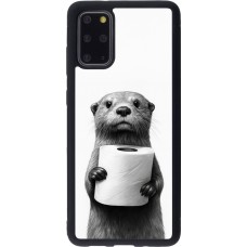 Coque Samsung Galaxy S20+ - Silicone rigide noir Loutre papier de toilette