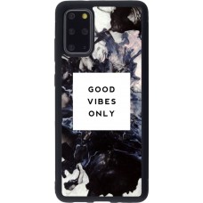 Coque Samsung Galaxy S20+ - Silicone rigide noir Marble Good Vibes Only
