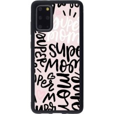 Coque Samsung Galaxy S20+ - Silicone rigide noir Mom 2024 Super mom
