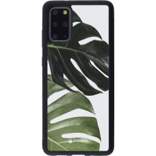 Coque Samsung Galaxy S20+ - Silicone rigide noir Monstera Plant