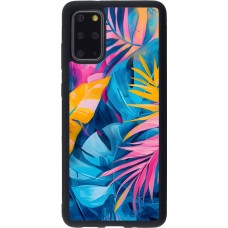 Samsung Galaxy S20+ Case Hülle - Silikon schwarz Palms Blue