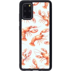 Samsung Galaxy S20+ Case Hülle - Silikon schwarz Muster von pastellfarbenen Hummern