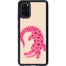 Samsung Galaxy S20+ Case Hülle - Silikon schwarz Pink crocodile 2026