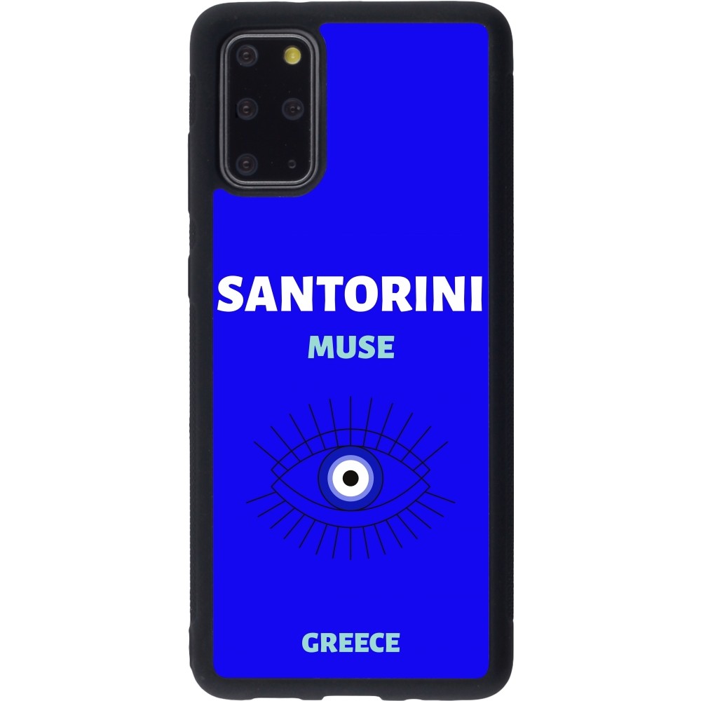 Samsung Galaxy S20+ Case Hülle - Silikon schwarz Pop Summer Destination Santorini
