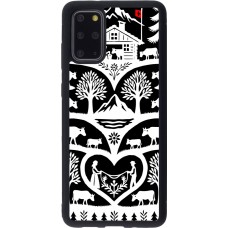 Coque Samsung Galaxy S20+ - Silicone rigide noir Poya Suisse 2 noir