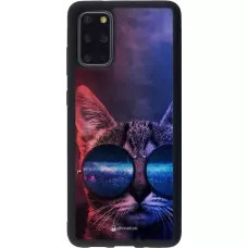 Coque Samsung Galaxy S20+ - Silicone rigide noir Red Blue Cat Glasses