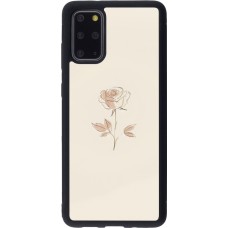 Coque Samsung Galaxy S20+ - Silicone rigide noir Sable Rose Minimaliste