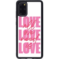 Coque Samsung Galaxy S20+ - Silicone rigide noir Saint Valentines Day 26 Love all we need is