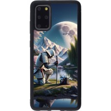 Samsung Galaxy S20+ Case Hülle - Silikon schwarz Samurai Katana Mond