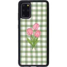 Samsung Galaxy S20+ Case Hülle - Silikon schwarz Green vichy tulips Spring 2026