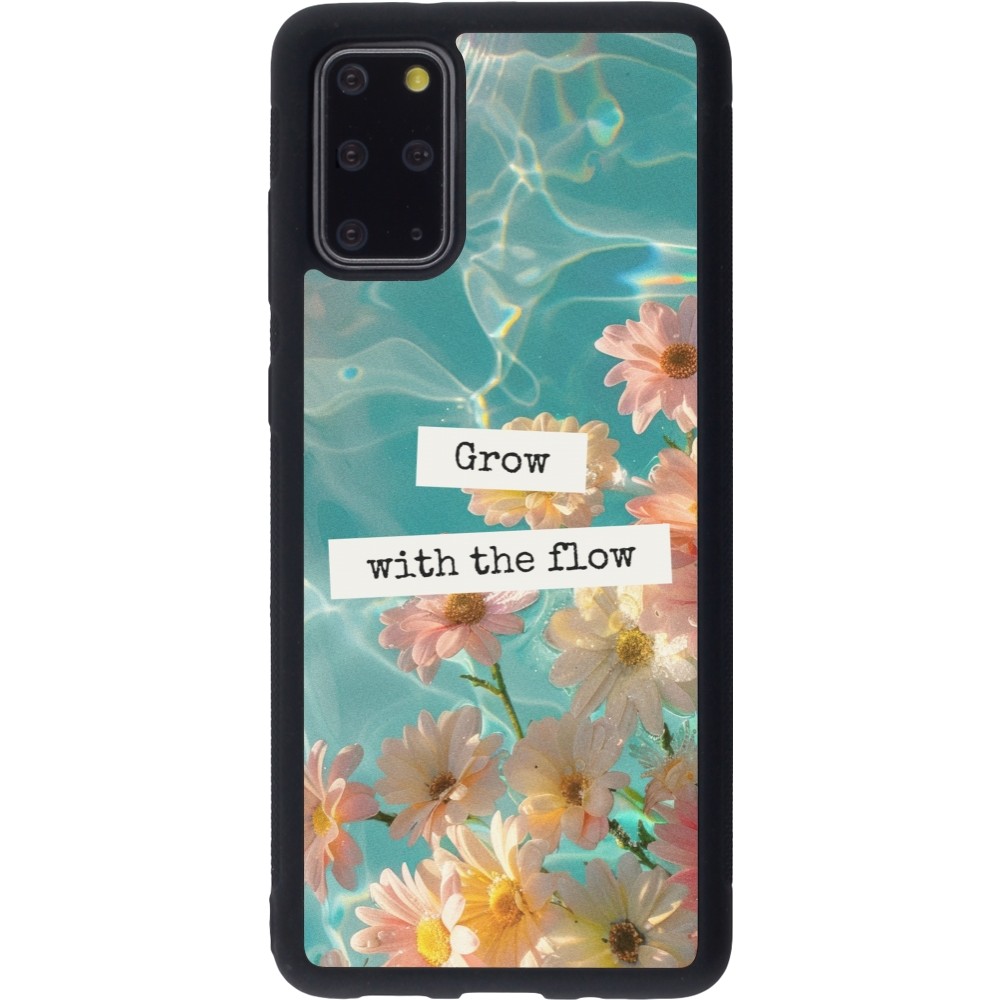Samsung Galaxy S20+ Case Hülle - Silikon schwarz Summer 2025 Grow with the flow