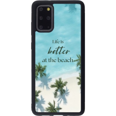 Samsung Galaxy S20+ Case Hülle - Silikon schwarz Summer 2025 Life is better at the beach