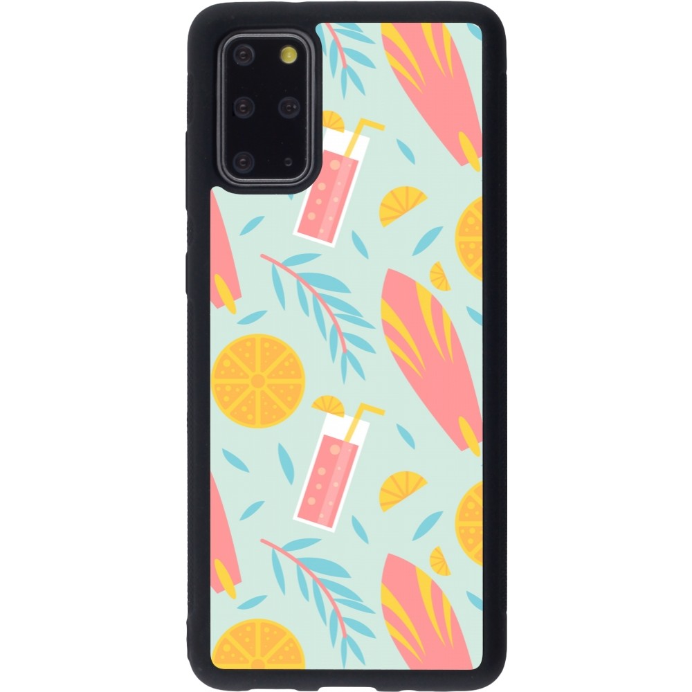 Coque Samsung Galaxy S20+ - Silicone rigide noir Summer 2025 Pattern citron