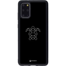Coque Samsung Galaxy S20+ - Silicone rigide noir Turtles lines on black