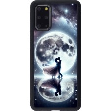 Samsung Galaxy S20+ Case Hülle - Silikon schwarz Valentin 2024 Liebe unter dem Mond