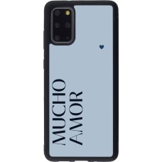Coque Samsung Galaxy S20+ - Silicone rigide noir Valentine 2024 mucho amor azul
