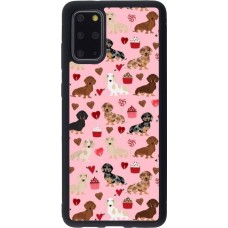 Coque Samsung Galaxy S20+ - Silicone rigide noir Valentine 2024 puppy love