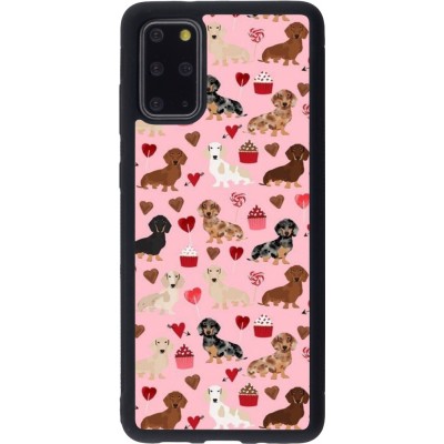 Coque Samsung Galaxy S20+ - Silicone rigide noir Valentine 2024 puppy love