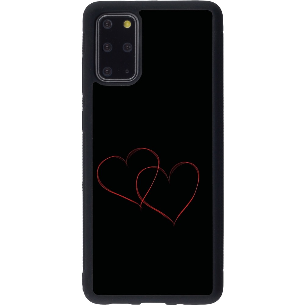 Coque Samsung Galaxy S20+ - Silicone rigide noir Valentine 2023 attached heart