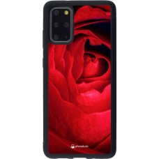 Coque Samsung Galaxy S20+ - Silicone rigide noir Valentine 2022 Rose