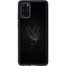 Coque Samsung Galaxy S20+ - Silicone rigide noir Valentine 2023 hands forever