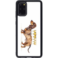 Samsung Galaxy S20+ Case Hülle - Silikon schwarz Wine Teckel
