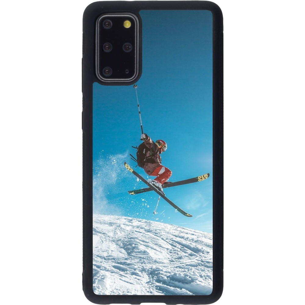 Coque Samsung Galaxy S20+ - Silicone rigide noir Winter 22 Ski Jump