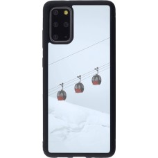 Coque Samsung Galaxy S20+ - Silicone rigide noir Winter 22 ski lift