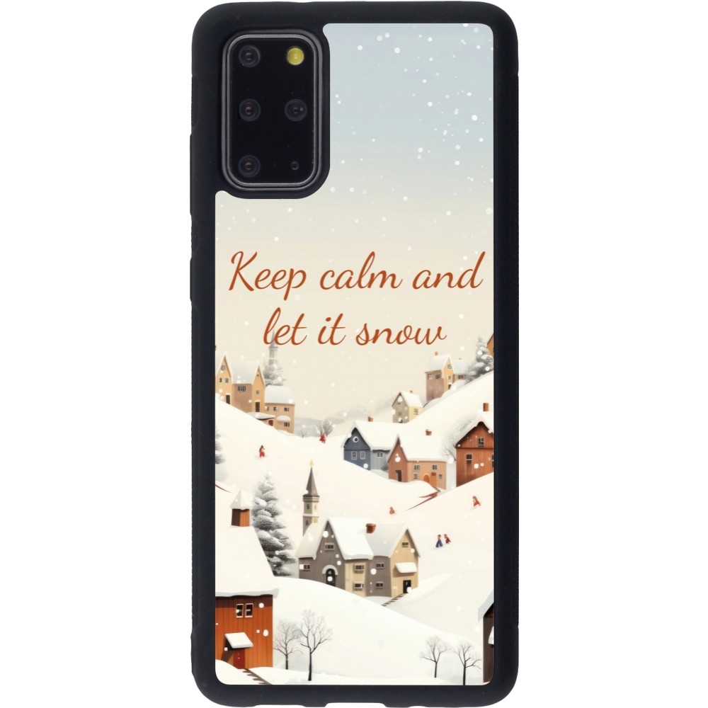 Coque Samsung Galaxy S20+ - Silicone rigide noir Winter 25 Winter Keep calm and let it snow