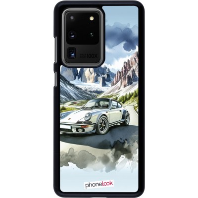 Coque Samsung Galaxy S20 Ultra - Porsche 911 Mountain Watercolor
