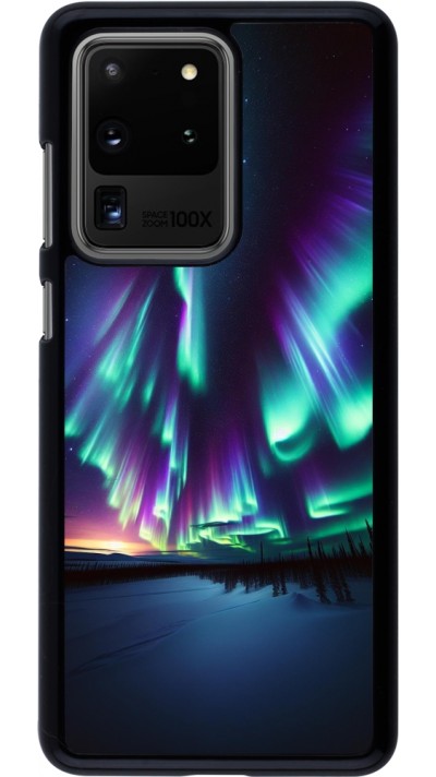Coque Samsung Galaxy S20 Ultra - Aurore Boréale Étincelante
