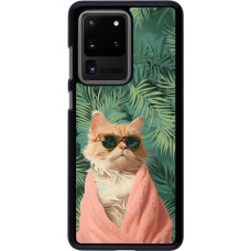 Coque Samsung Galaxy S20 Ultra - Cat Summer Palms
