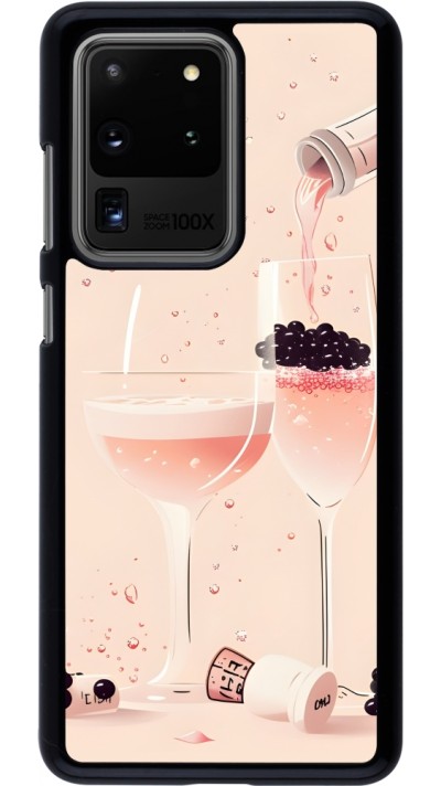 Samsung Galaxy S20 Ultra Case Hülle - Champagne Pouring Pink