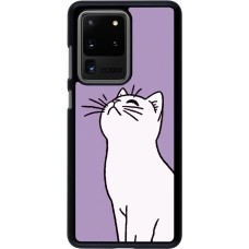 Coque Samsung Galaxy S20 Ultra - Chat sur fond violet