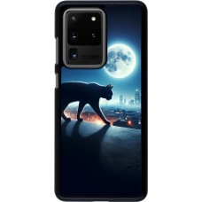 Samsung Galaxy S20 Ultra Case Hülle - Schwarze Katze unter dem Vollmond