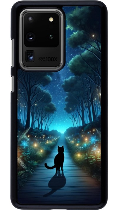 Samsung Galaxy S20 Ultra Case Hülle - Schwarze Katze Spaziergang