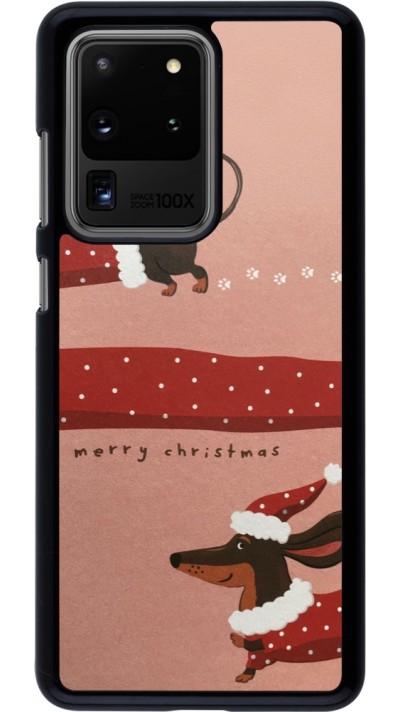 Coque Samsung Galaxy S20 Ultra - Christmas 25 Teckel Merry Xmas