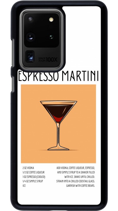 Samsung Galaxy S20 Ultra Case Hülle - Cocktail Rezept Espresso Martini