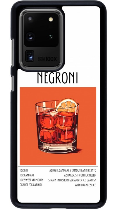 Samsung Galaxy S20 Ultra Case Hülle - Cocktail Rezept Negroni