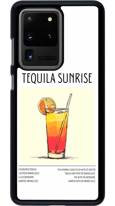 Samsung Galaxy S20 Ultra Case Hülle - Cocktail Rezept Tequila Sunrise