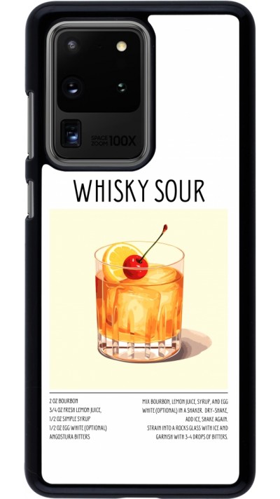Samsung Galaxy S20 Ultra Case Hülle - Cocktail Rezept Whisky Sour