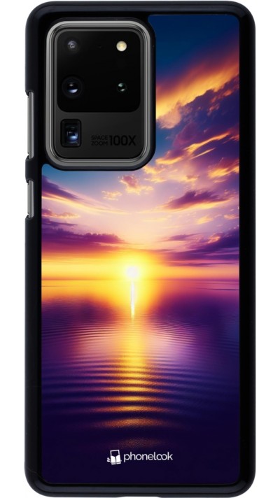 Coque Samsung Galaxy S20 Ultra - Coucher soleil jaune violet
