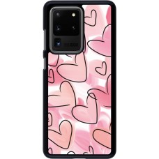 Samsung Galaxy S20 Ultra Case Hülle - Easter 2023 pink hearts