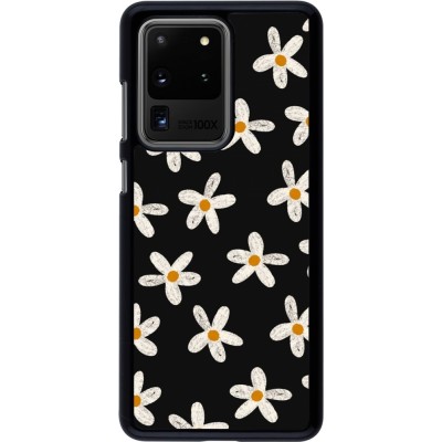 Samsung Galaxy S20 Ultra Case Hülle - Easter 2024 white on black flower