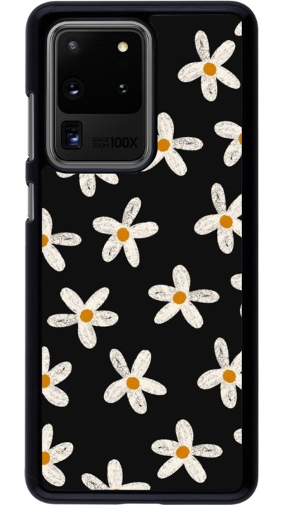 Samsung Galaxy S20 Ultra Case Hülle - Easter 2024 white on black flower